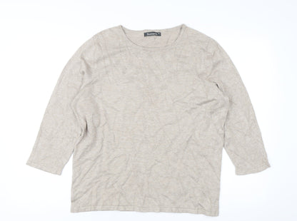 Womens UK Size M Bonmarché Beige Pullover Jumper