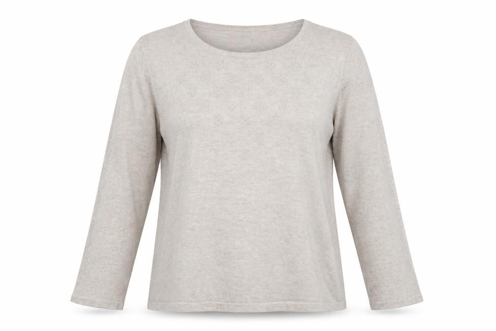 Womens UK Size M Bonmarché Beige Pullover Jumper