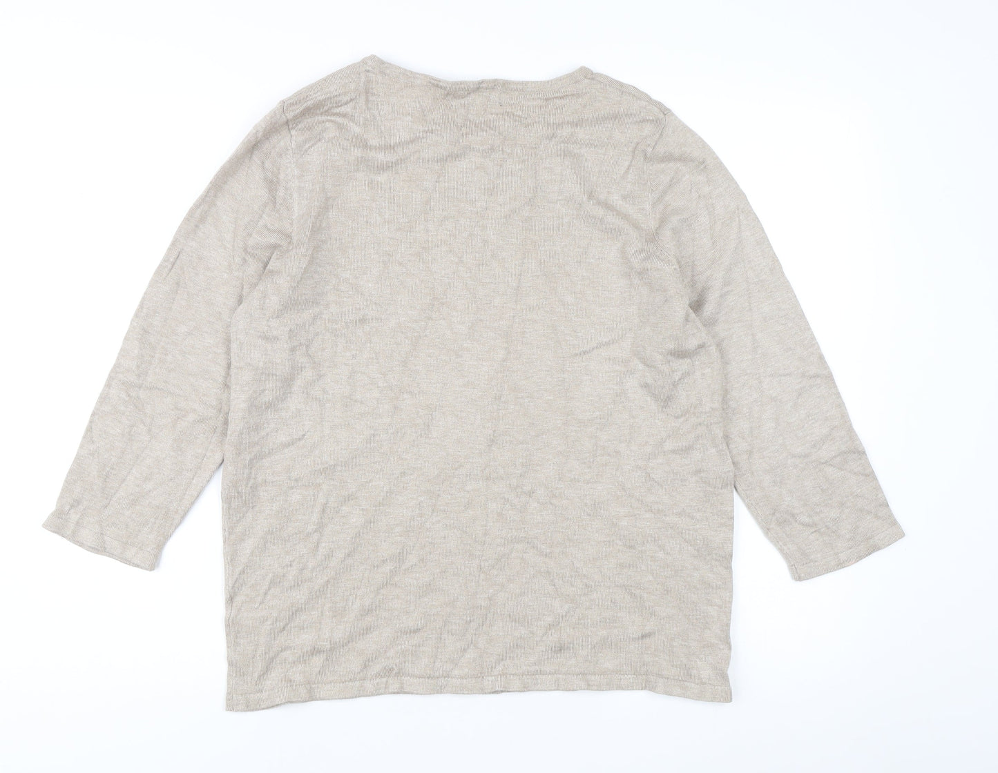 Womens UK Size M Bonmarché Beige Pullover Jumper
