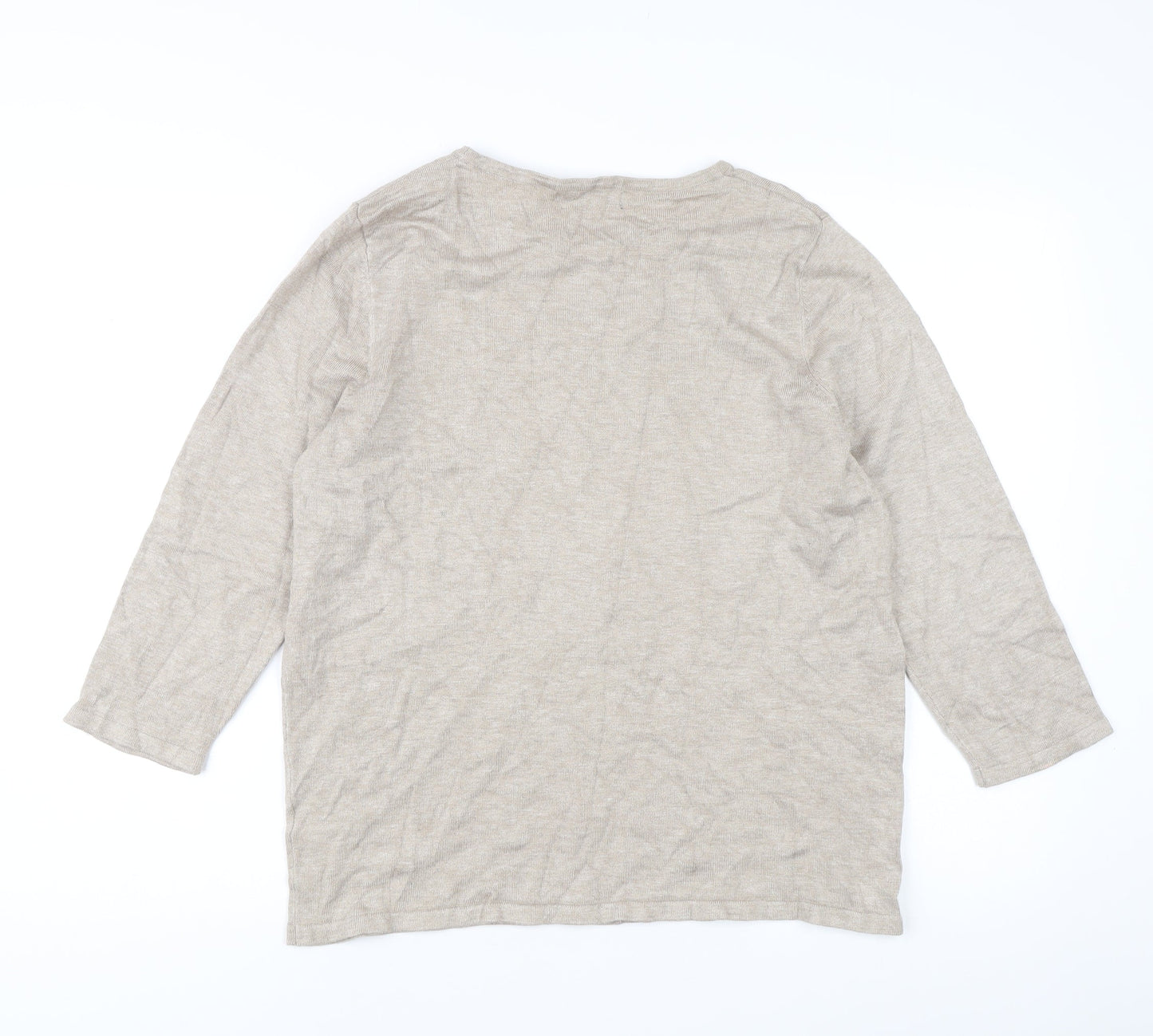 Womens UK Size M Bonmarché Beige Pullover Jumper