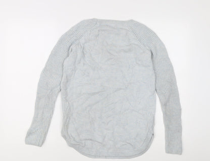 Gap Women's Grey S Knit Pullover Jumper with Pockets