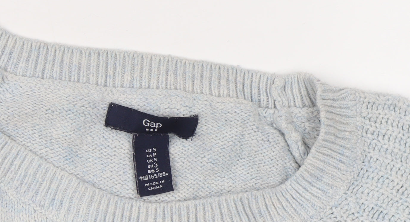 Gap Women's Grey S Knit Pullover Jumper with Pockets