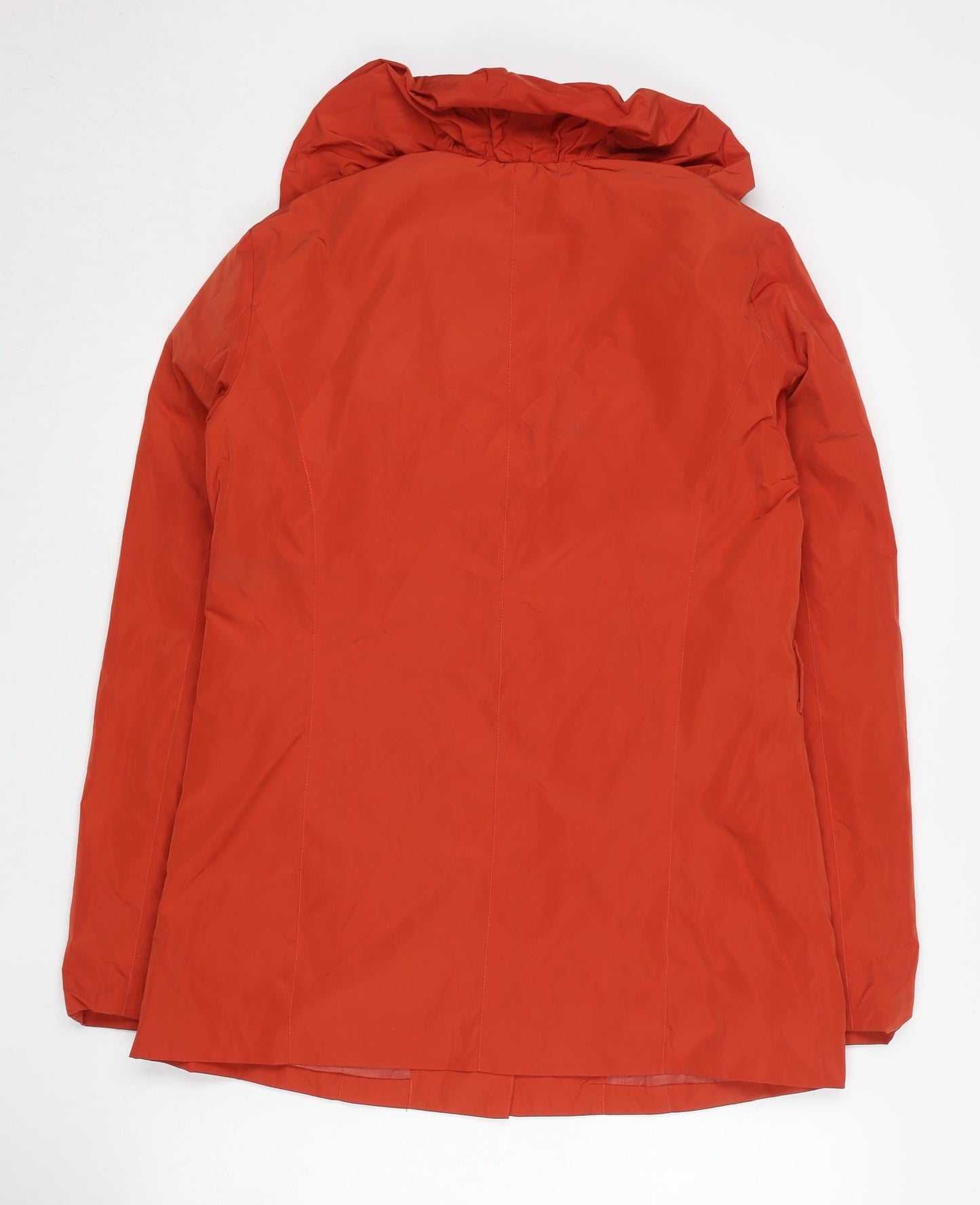 Lifestyle Women’s Red Ruffle Neck Mid-Length Jacket Size 12