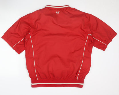 38 Degrees South Men’s Red Windbreaker Jacket M Short Sleeve