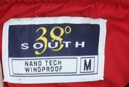 38 Degrees South Men’s Red Windbreaker Jacket M Short Sleeve
