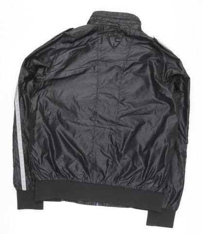 Kappa Men's Black M Track Jacket Full Zip Hooded Sportswear