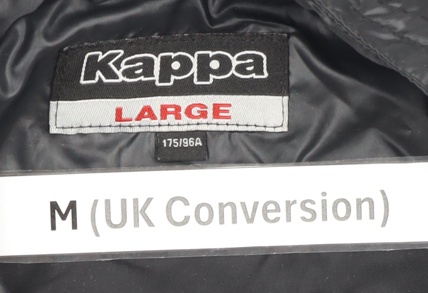 Kappa Men's Black M Track Jacket Full Zip Hooded Sportswear