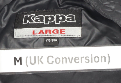 Kappa Men's Black M Track Jacket Full Zip Hooded Sportswear
