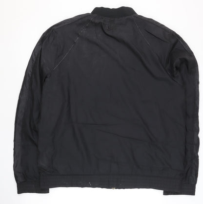 Nike Men's Black XL Basic Activewear Jacket Full Zip Sports Polyester