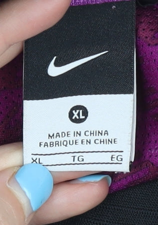 Nike Men's Black XL Basic Activewear Jacket Full Zip Sports Polyester