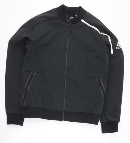 Adidas Men's Black M Track Jacket Full Zip Softshell Activewear
