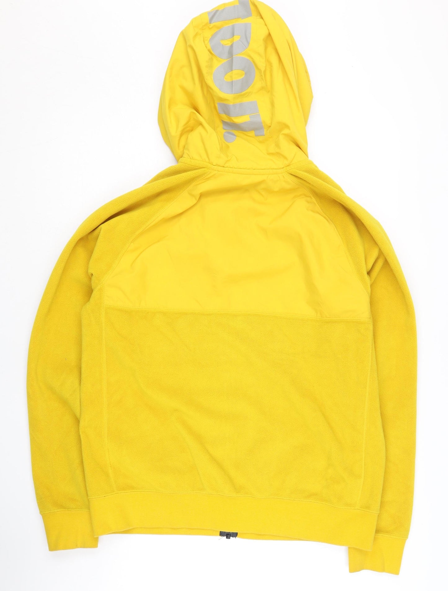 Nike Men’s Yellow Full Zip Hooded Basic Jacket M Sports Fleece