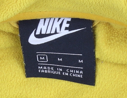 Nike Men’s Yellow Full Zip Hooded Basic Jacket M Sports Fleece