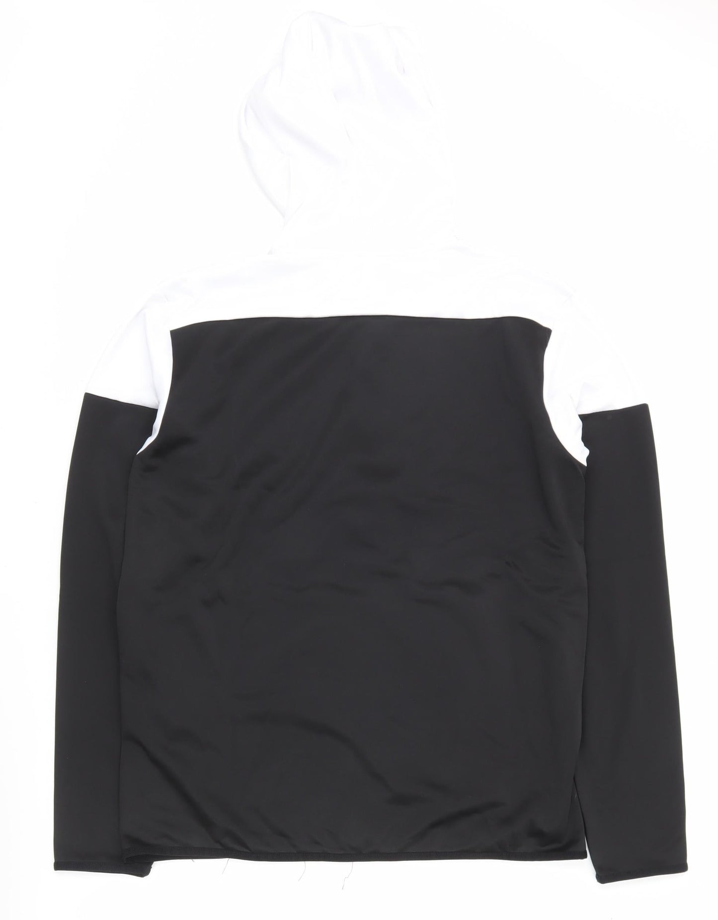 Adidas Men's Black Full Zip Hoodie L Sports Lightweight Polyester