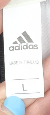 Adidas Men's Black Full Zip Hoodie L Sports Lightweight Polyester