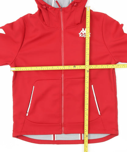 Kappa Mens Red XS Softshell Hooded Full Zip Sports Jacket