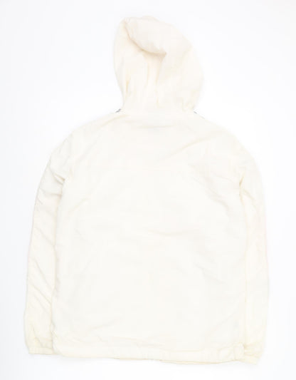 Adidas Womens Ivory 2XL Windbreaker Jacket Hooded Full Zip Sports