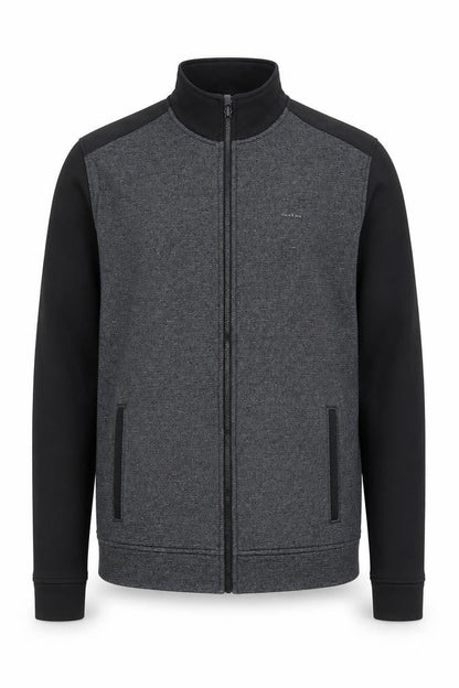 Calvin Klein Men’s Grey Track Jacket S Regular Fit Full Zip Athleisure
