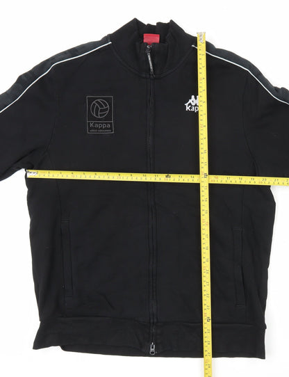 Kappa Men's Black L Track Jacket Full Zip Sportswear