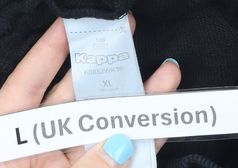 Kappa Men's Black L Track Jacket Full Zip Sportswear