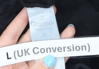 Kappa Men's Black L Track Jacket Full Zip Sportswear