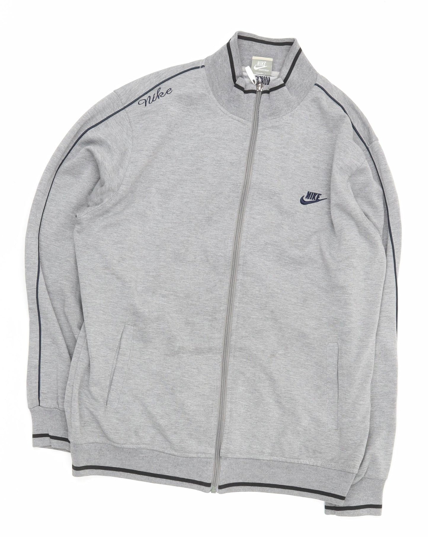 Nike Men’s Grey 2XL Track Jacket Full Zip Sportswear Lightweight