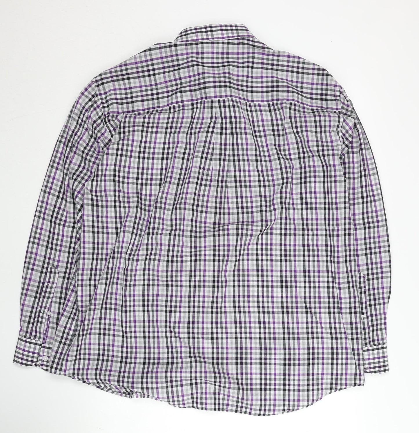 Damart Men's Multicoloured Check XL Long Sleeve Button-Up Shirt