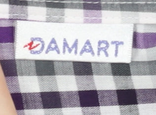 Damart Men's Multicoloured Check XL Long Sleeve Button-Up Shirt