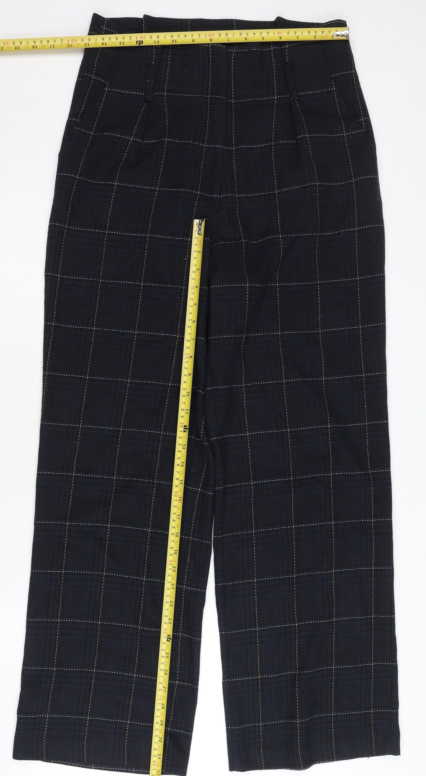 Womens UK Size 12 H&M Regular Fit Business Casual Black Trousers