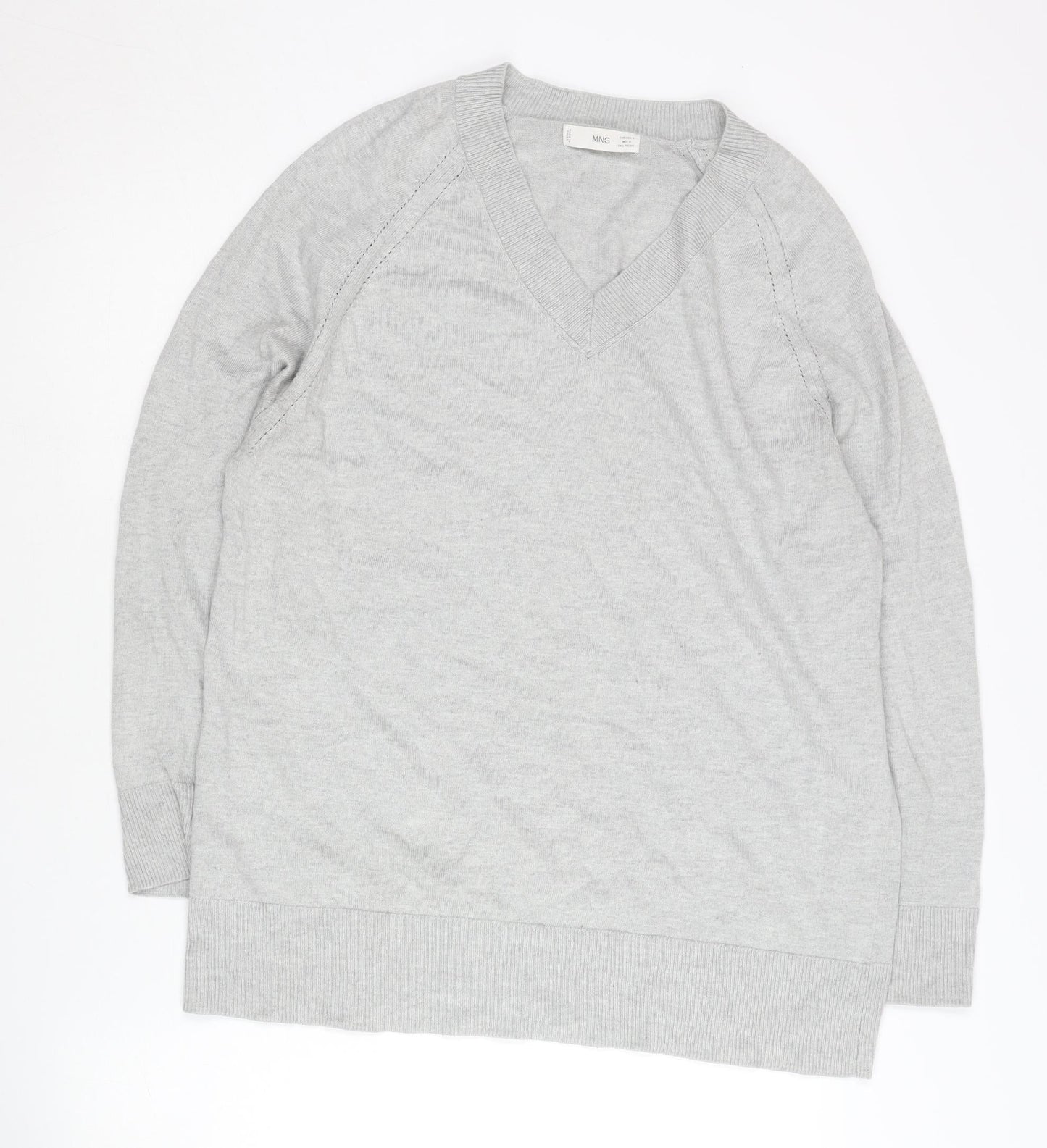 Womens UK Size 12 MNG Grey Pullover Jumper