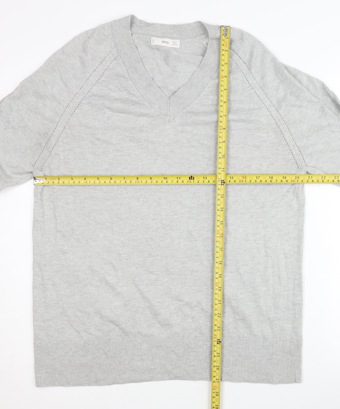 Womens UK Size 12 MNG Grey Pullover Jumper