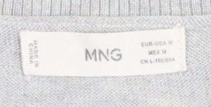 Womens UK Size 12 MNG Grey Pullover Jumper