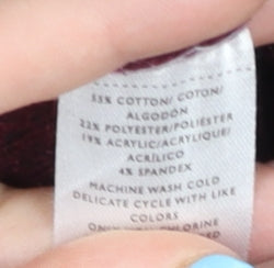 LOFT Women's Red Crew Neck Pullover Jumper Size M Cotton Blend