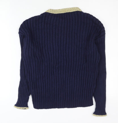 Womens UK Size 12 Marks and Spencer Blue Pullover Jumper
