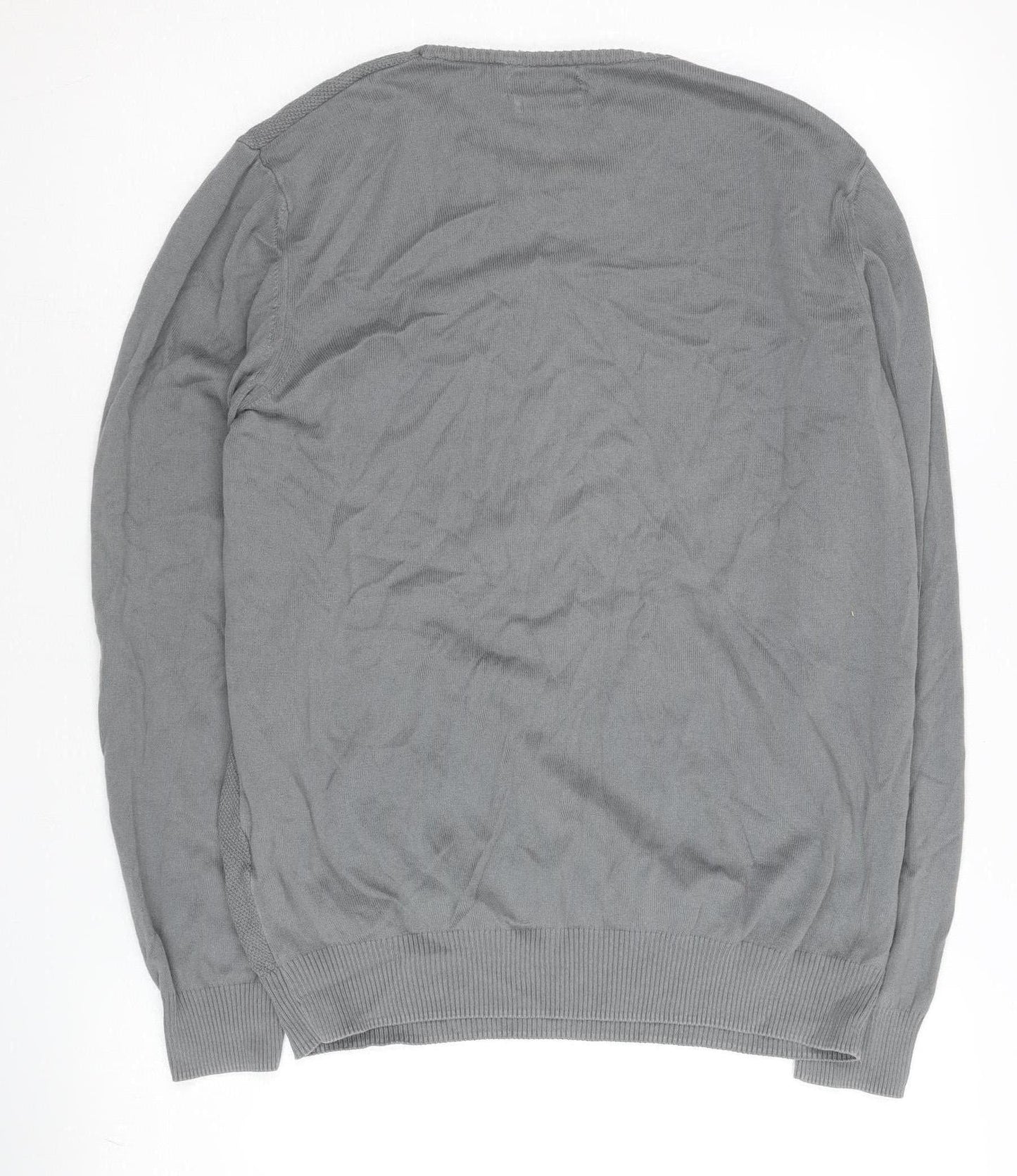 Zara Man Men's Grey Cotton Crew Neck Pullover Jumper M