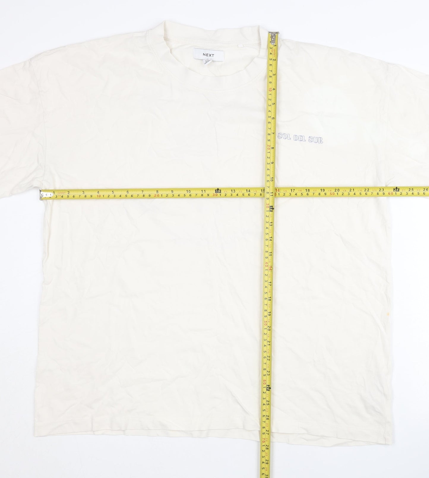 Womens UK Size 14 NEXT Ivory Basic T-Shirt