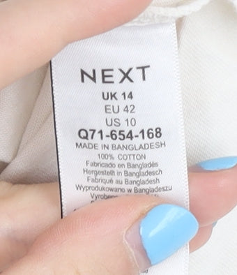 Womens UK Size 14 NEXT Ivory Basic T-Shirt