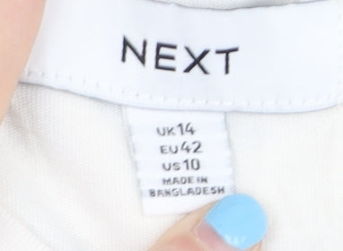 Womens UK Size 14 NEXT Ivory Basic T-Shirt