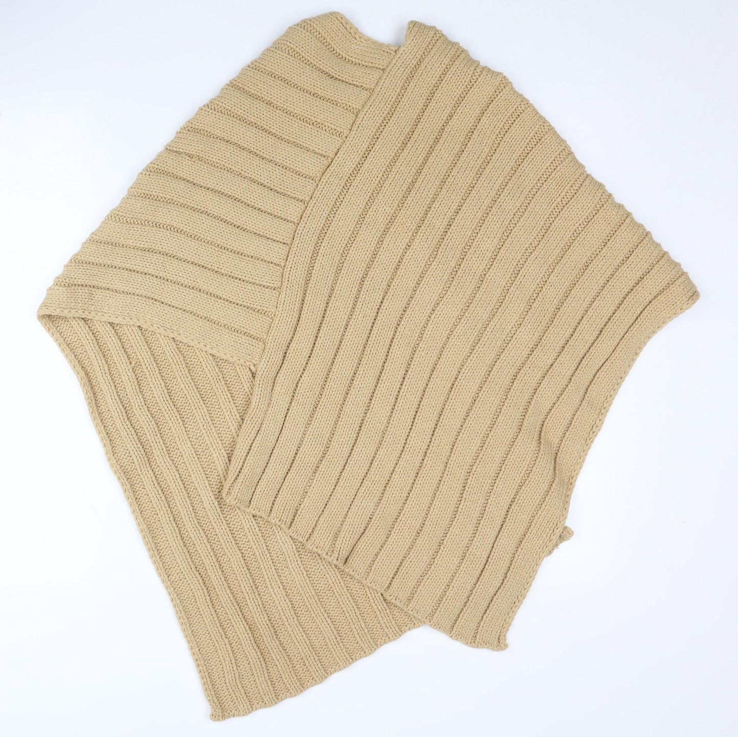 Accessorize Women's Beige M Chunky Knit Sleeveless Cape