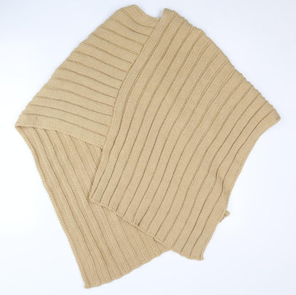 Accessorize Women's Beige M Chunky Knit Sleeveless Cape