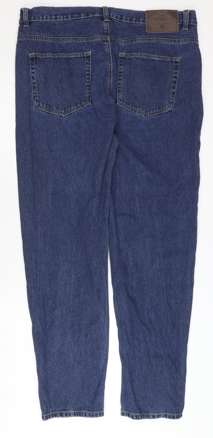 Carabou Men's Blue 40in Waist Straight Leg Stonewash Jeans