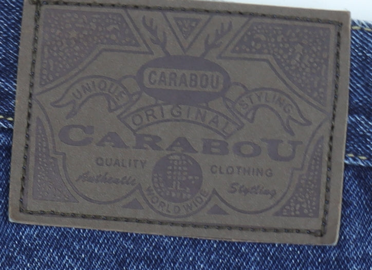 Carabou Men's Blue 40in Waist Straight Leg Stonewash Jeans