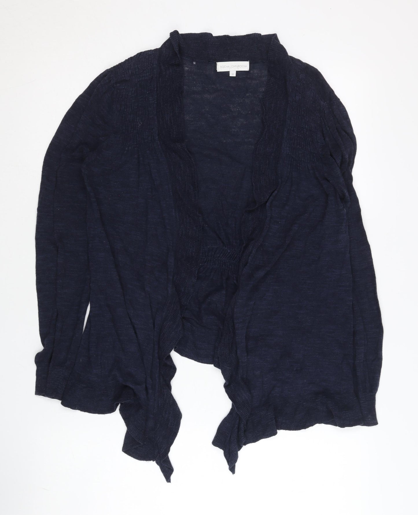 Womens UK Size 12 Rocha John Rocha Blue Cardigan Jumper