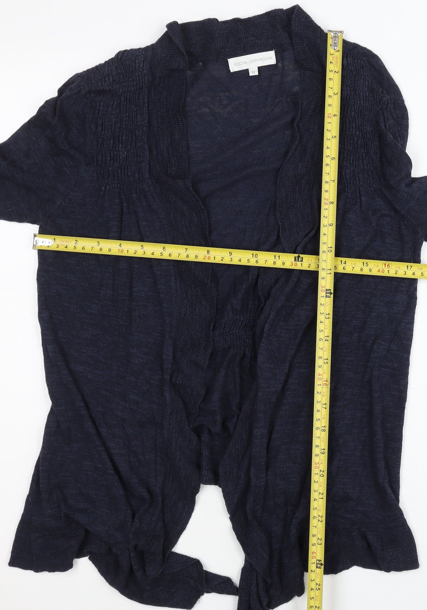 Womens UK Size 12 Rocha John Rocha Blue Cardigan Jumper