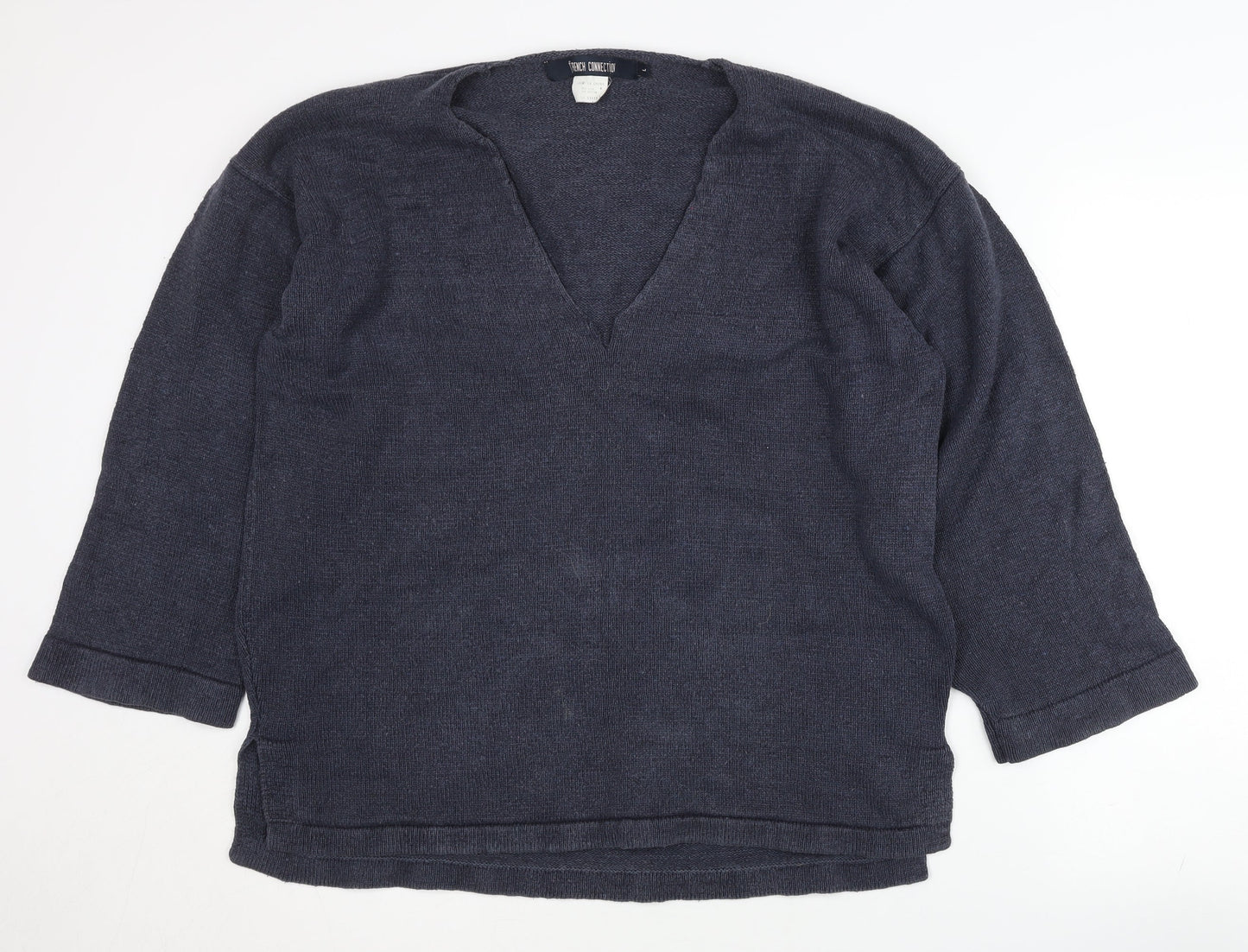 Womens UK Size L French Connection Blue Pullover Jumper