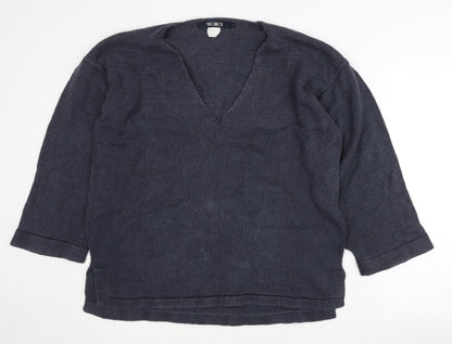 Womens UK Size L French Connection Blue Pullover Jumper