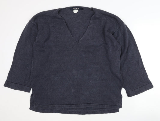 Womens UK Size L French Connection Blue Pullover Jumper
