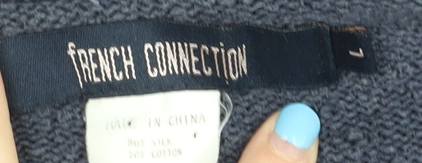 Womens UK Size L French Connection Blue Pullover Jumper