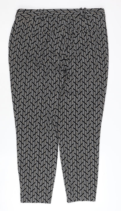 Womens UK Size 12 Dorothy Perkins Regular Fit CasualWorkwearBusiness Black Trous