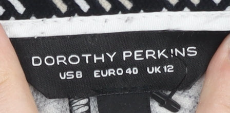Womens UK Size 12 Dorothy Perkins Regular Fit CasualWorkwearBusiness Black Trous